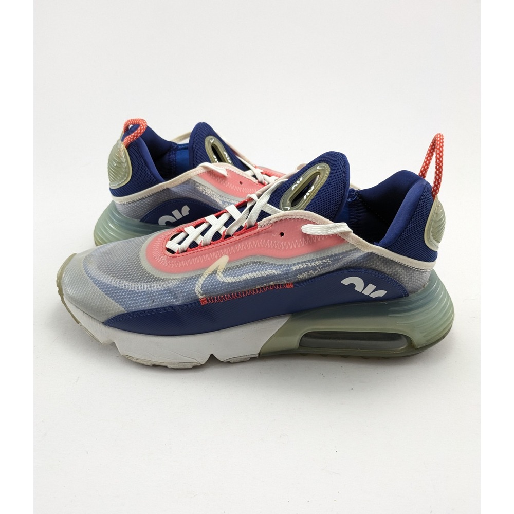 Mens Nike Air Max 2090 Blue Red White Comfort Running Shoes CT1091-101 Size 12
